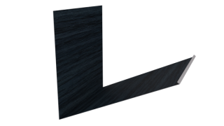 Планка примыкания верхняя к трубе фальц 250x210 мм, Морион 3D