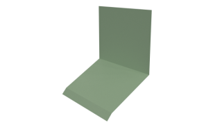 Планка примыкания верхняя к стене фальц 150x130x20 мм, 6019 бело-зеленый глянцевый
