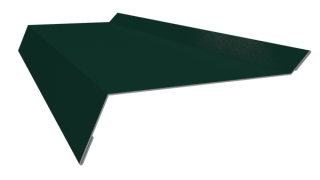 Планка примыкания в штробу 20x60x10 мм, 6005 зеленый мох глянцевый