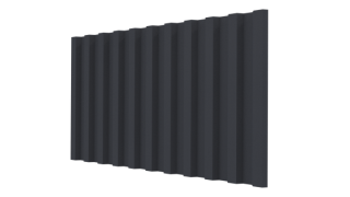 Профнастил С21 1051/1000x0,5 мм, 7024 графитовый серый стальной бархат