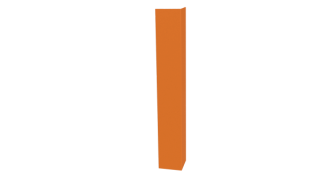 Планка угла наружного 50x50x2000 мм, 2011 насыщенный оранжевый глянцевый
