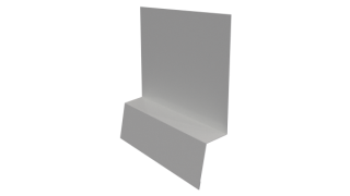 Планка стартовая фальц 135x30x55 мм, 9003 сигнальный белый глянцевый
