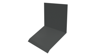 Планка примыкания верхняя к стене фальц 150x130x20 мм, 7005 мышино-серый глянцевый