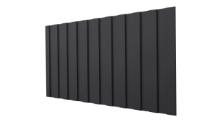 Профнастил С8 1200/1150x0,45 мм, 9005 черный янтарь матовый