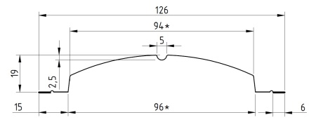 Штакетник Европланка 126x0,4 мм, 8019 серо-коричневый глянцевый