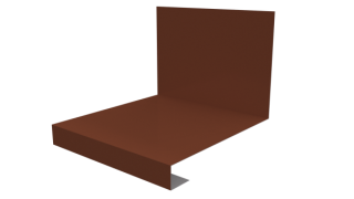 Планка примыкания нижняя к трубе фальц 140x200 мм, 8004 медно-коричневый глянцевый