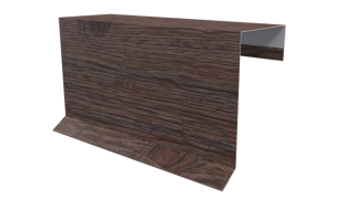 Планка торцевая фальц 65x97 мм, Морёный дуб 3D