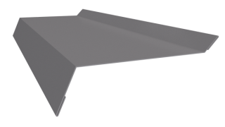 Планка примыкания в штробу 20x60x10 мм, 7004 сигнальный серый глянцевый