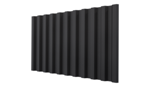 Профнастил С21 1051/1000x0,45 мм, 9005 черный янтарь матовый