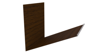 Планка примыкания верхняя к трубе фальц 250x210 мм, Дуб Локарно 3D