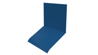 Планка примыкания верхняя к стене фальц 150x130x20 мм, 5015 небесно-синий глянцевый