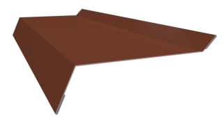 Планка примыкания в штробу 20x60x10 мм, 8004 медно-коричневый глянцевый