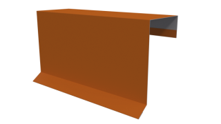 Планка торцевая фальц 65x97 мм, 2011 насыщенный оранжевый глянцевый