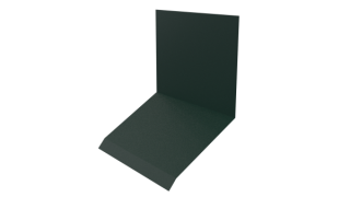 Планка примыкания верхняя к стене фальц 150x130x20 мм, 6005 зеленый мох матовый