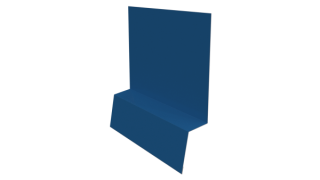 Планка стартовая фальц 135x30x55 мм, 5015 небесно-синий глянцевый