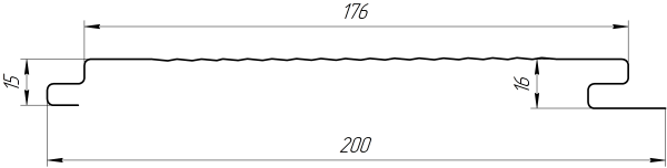 Лайн Про Гофр 200/176x0,4 мм, 7035 светло-серый глянцевый
