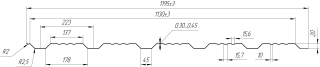 Профнастил К20 1195/1130x0,5 мм, 8017 шоколадно-коричневый PUR Pruf