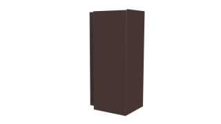 Планка угла наружного сложная Блок-хаус 110x110x2000 мм, 8017 шоколадно-коричневый PUR Pruf