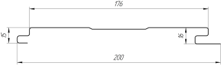 Лайн Про Изгиб 200/176x0,5 мм, 7047 телегрей 4 глянцевый