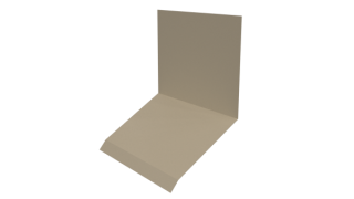 Планка примыкания верхняя к стене фальц 150x130x20 мм, 1015 св. слоновая кость глянцевый