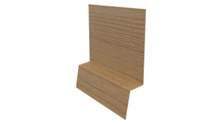Планка стартовая фальц 135x30x55 мм, Орех 3D