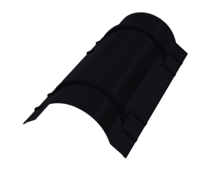 Конёк круглый R110x2000 мм, 9005 черный янтарь матовый