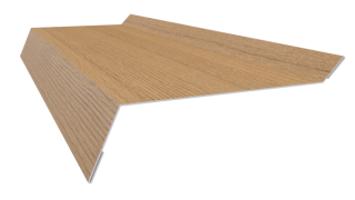 Планка примыкания в штробу 20x60x10 мм, Орех 3D