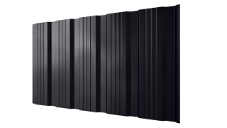 Профнастил К20 1195/1130x0,45 мм, 9005 черный янтарь глянцевый